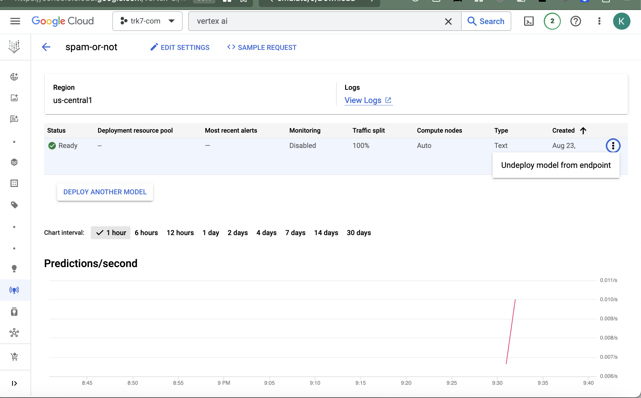 vertex ai undeploy model